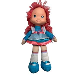 Rainbow Doll with Pink Hair and Blue Dress